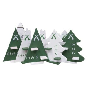Handgemaakte houten kerstboompjes