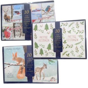 Partij foliedoosjes Kerst- en Nieuwjaarskaarten C voor Markt en Handel