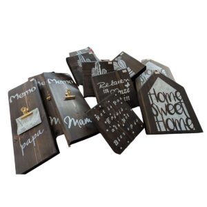 Partij diverse Houten Decoraties voor Markt en Handel 1a