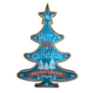 Decoratie Kerstboom met verlichting blauw