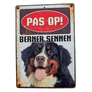 Plenty Gifts Waakbord blik Berner Sennen 15x21cm.