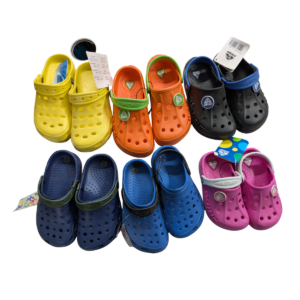 Partij Kinder Zomerklompjes 2 kleuren voor Markt en Handel