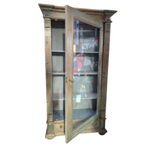 Houten Kamerkast met glazen deur en lade