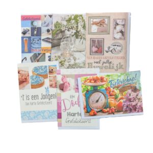 Partij Wenskaarten assorti met envelop voor Markt en Handel