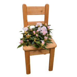 Houten plantenstoeltje