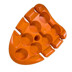 Oranje dienblad met handgreep