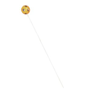 Oranje voetbal op stokje van 50 cm.