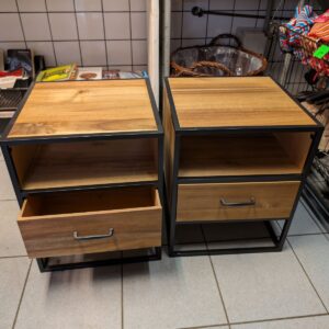 Industriële Nachtkastjes nieuw set 2 stuks
