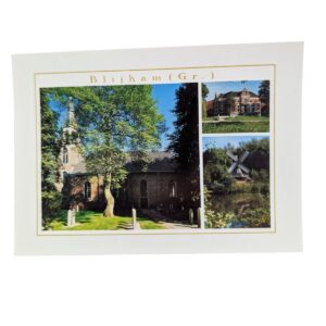 Ansichtkaart Blijham Kerk,- Molen - Boerderij